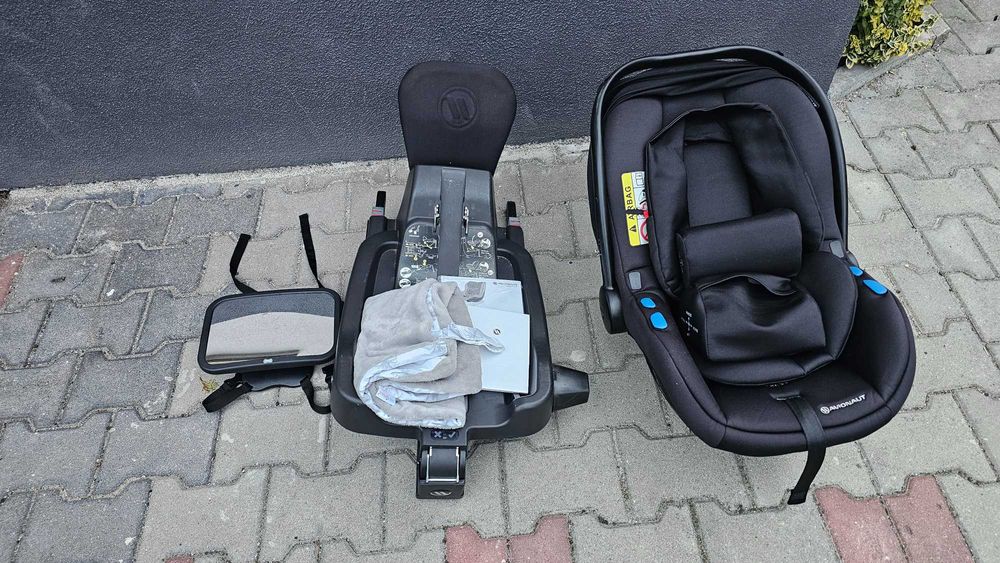 Fotelik Avionaut Pixel + baza + lusterko + kocyk + adaptery