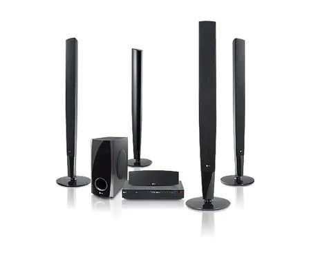 LG Colunas e Subwoofer Sistema de Home Cinema DVD 5.1ch de 500W