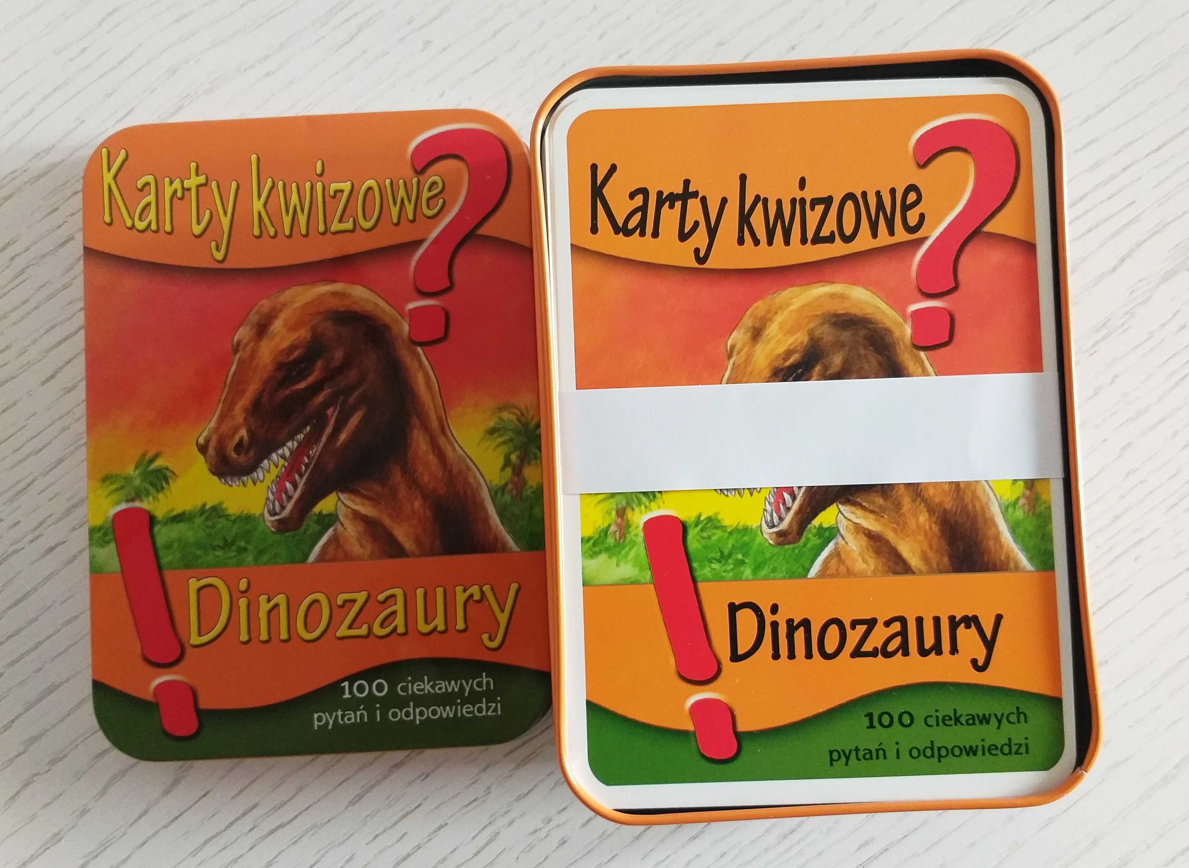 Dinozaury gra edukacyjna karty z pytaniami