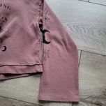 Aesthetic bluza brudny róż cropped szerokie rękawy oversize XS