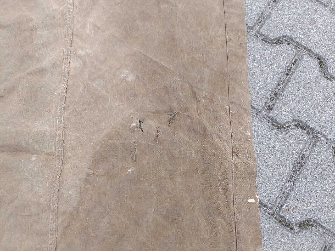 Pałatka Poncho khaki wczesne LWP 1950's lub ZSRR 160x166 cm