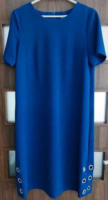 Sukienka damska w kolorze granatowym rozmiar 38, krótki rękaw