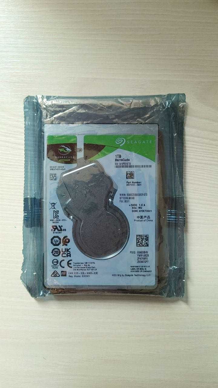 Seagate BarraCuda 1 TB 2.5 жорсткий диск HDD накопичувач