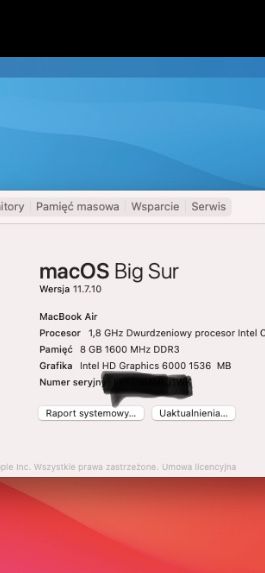 Macbook Air 13 ssd 128gb