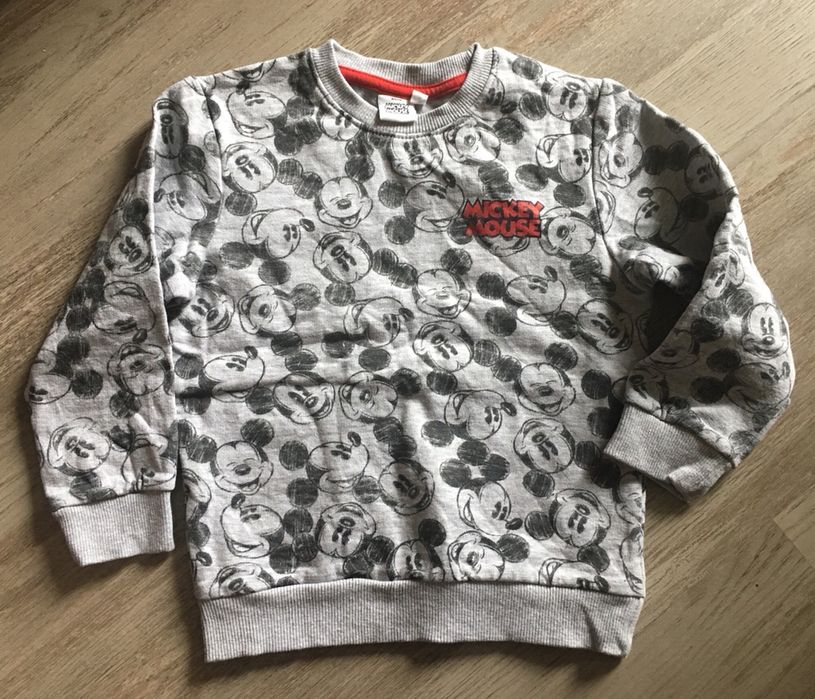 Bluza mickey mouse myszka miki 104 110 Disney szara pepco