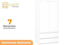 Nowoczesna Szafa Hugo 2D2SZ Garderoba z Szufladami Darmowa Dostawa