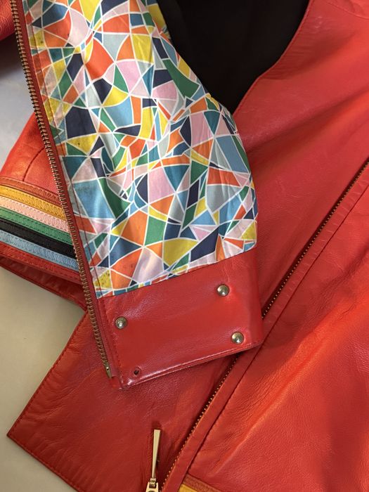 Шкіряний вкорочений жіночий жакет