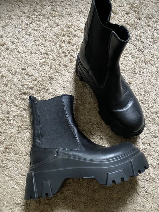 Ботинки черевики челсі сапоги zara 38 р стан нових