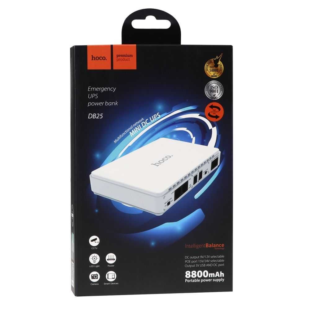 Повербанк для роутера, , Hoco DB 25 ДБЖ UPS  8800mAh, USB, DC 9-12V
