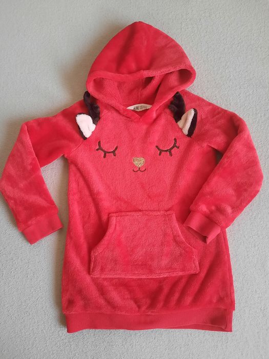 Sukienka h&m r. 110-116, 4-6 tunika pluszowa święta mikołaj