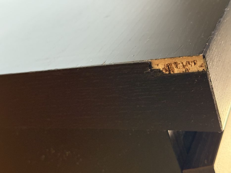 Biurko Ikea Malm czarnobrąz 140x65