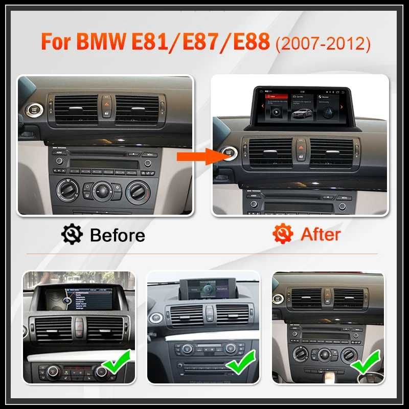 Auto Rádio GPS BMW Série 1 - E81/E82/E87/E88 (2004 a 2011) - STOCK