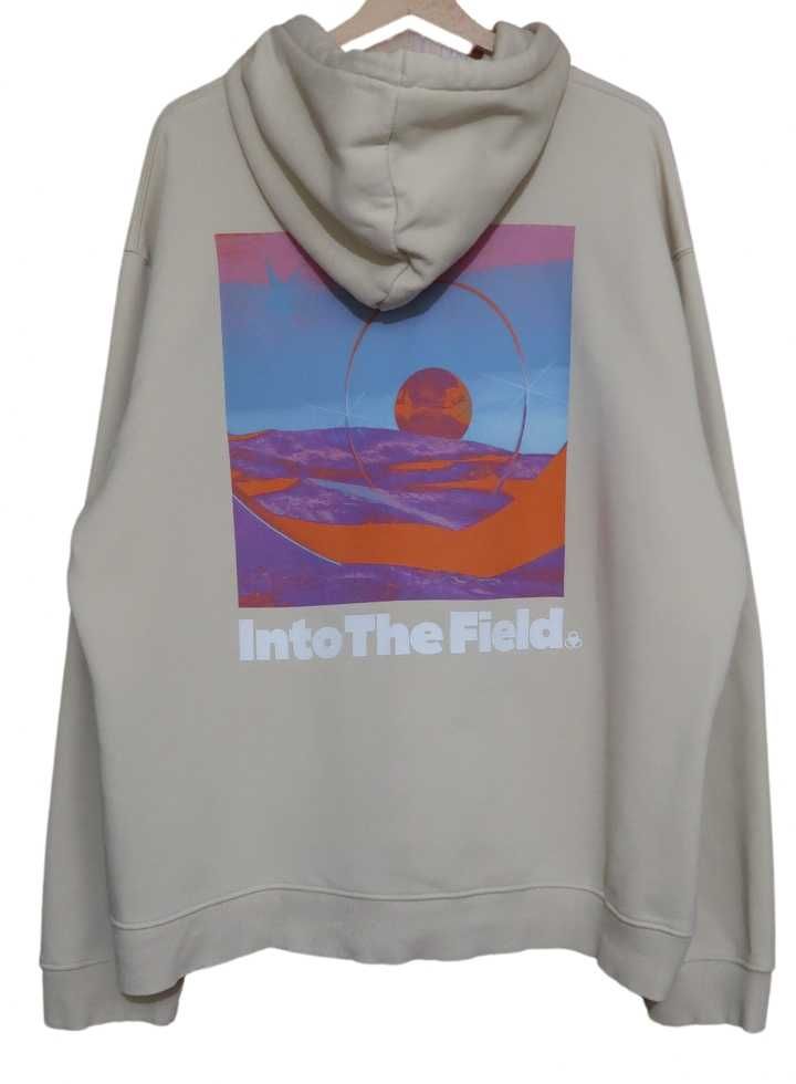 H&M kremowa bluza z kapturem męska hoodie Rozmiar XL relaxed fit