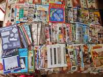 Revistas de crochet, Arraiolos,ponto de cruz e conjunto de agulhas
