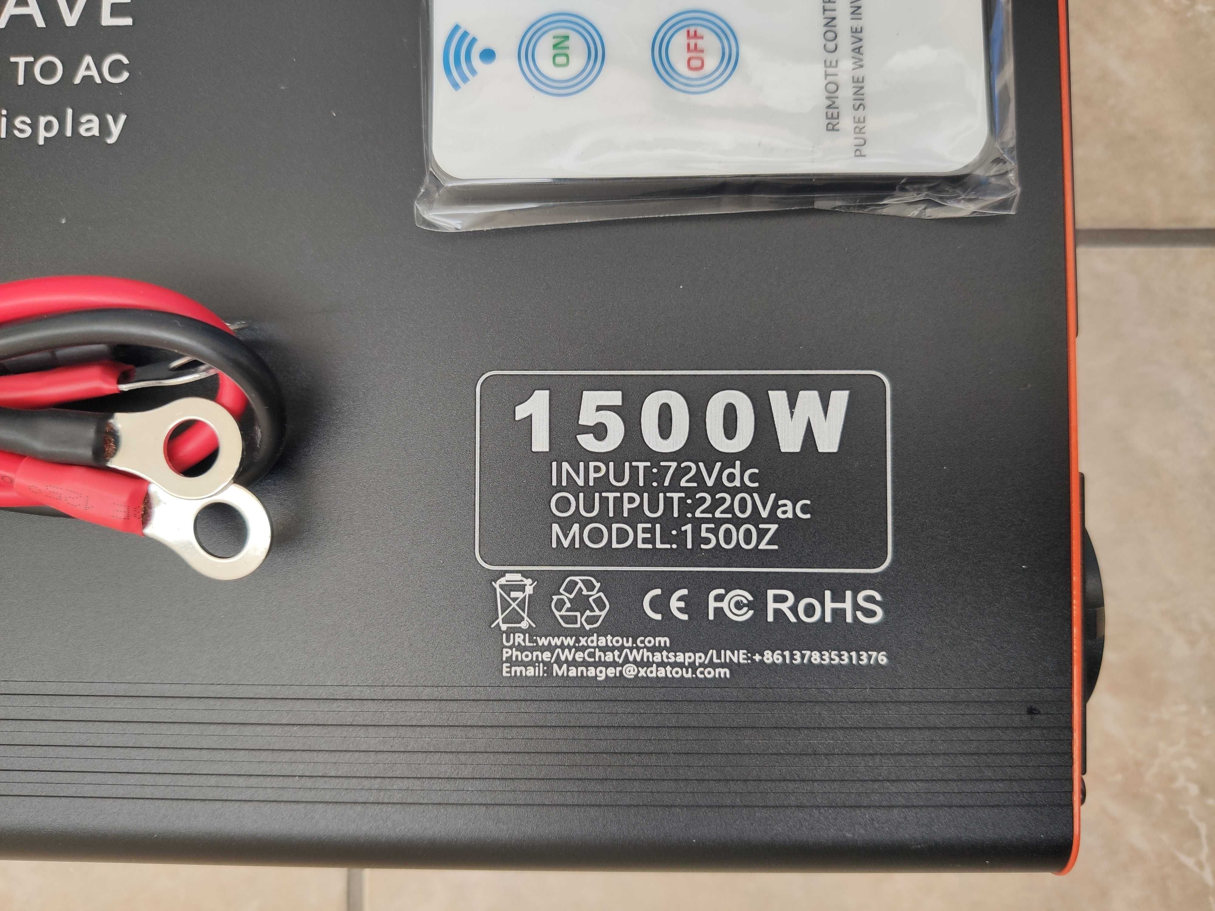 Інвертор  Datouboss   12v/1500Вт  •  72v/1500Вт  •   12-24v/2300Вт