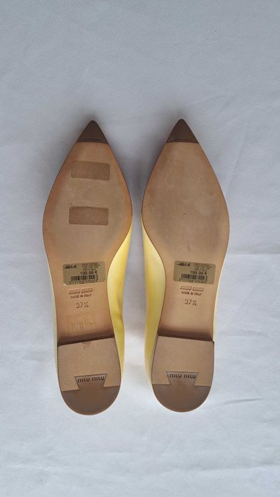 Buty baleriny MIU MIU * skórzane * NOWE