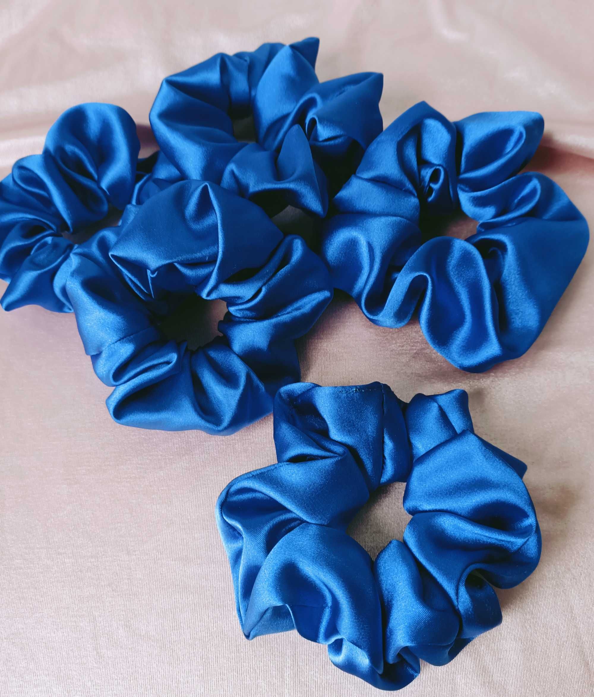 Eko Gumka Zawijka Scrunchie Błękit Handmade