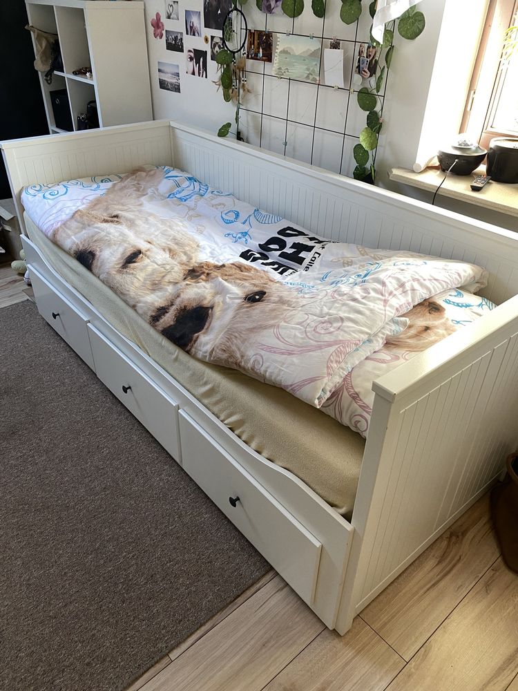 lóżko hemnes ikea razem z materacami