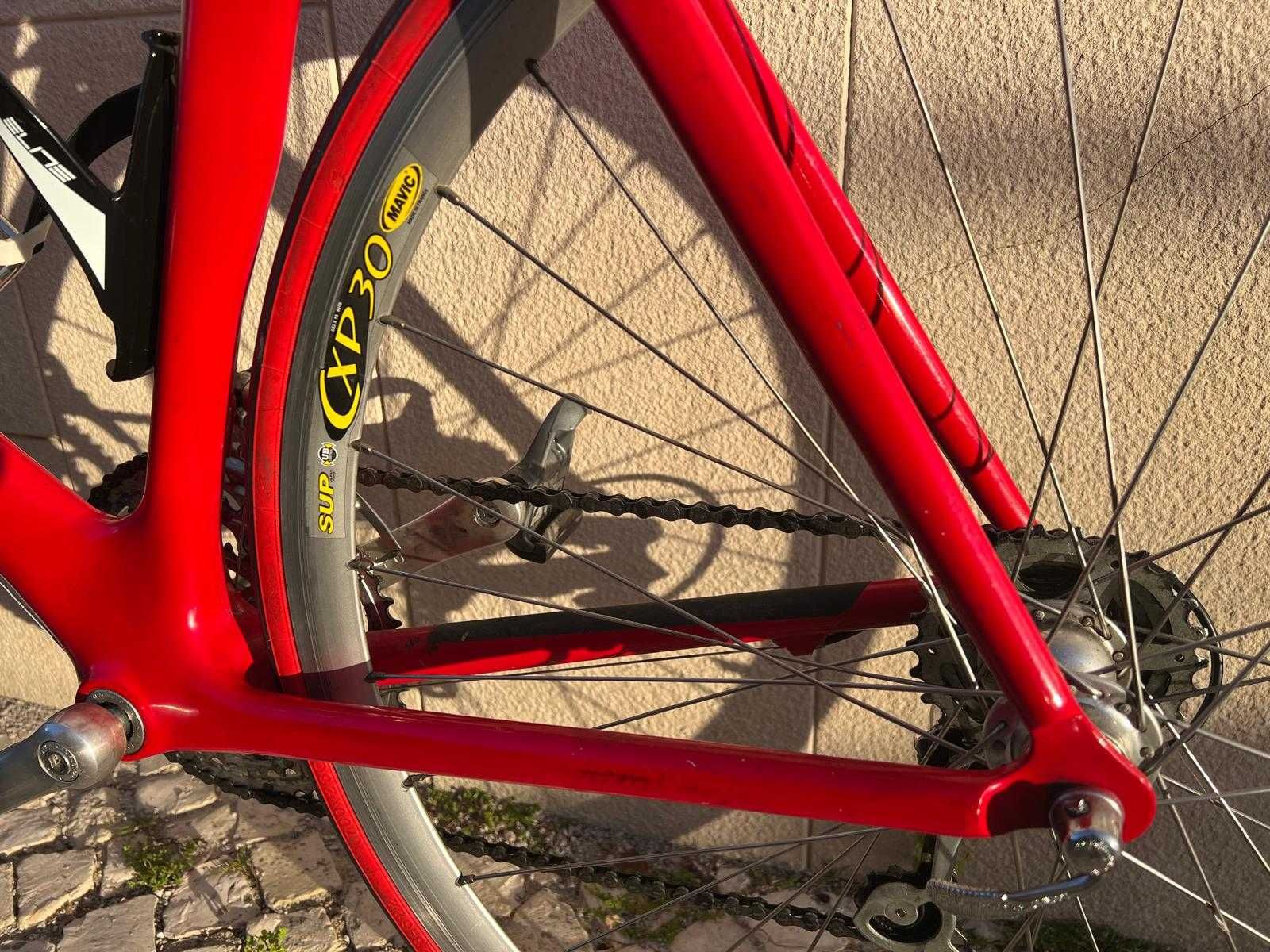 Bicicleta de estrada em Carbono.