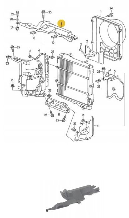 Osłona chlodnicy Audi 80 90 coupe quattro 2,2 2,3