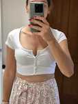 Top biały z H&M wiskoza