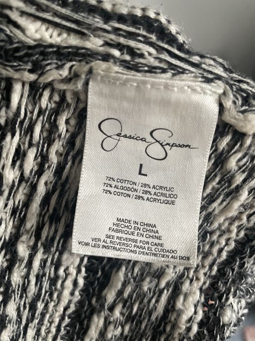 Kardigan z frędzlami (bawełna 72%) Jessica Simpson roz.L (stan dobry-)