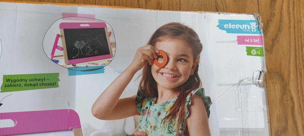 Tablica edukacyjna dwustronna NOWA magnetyczna kredowa suchościeralna