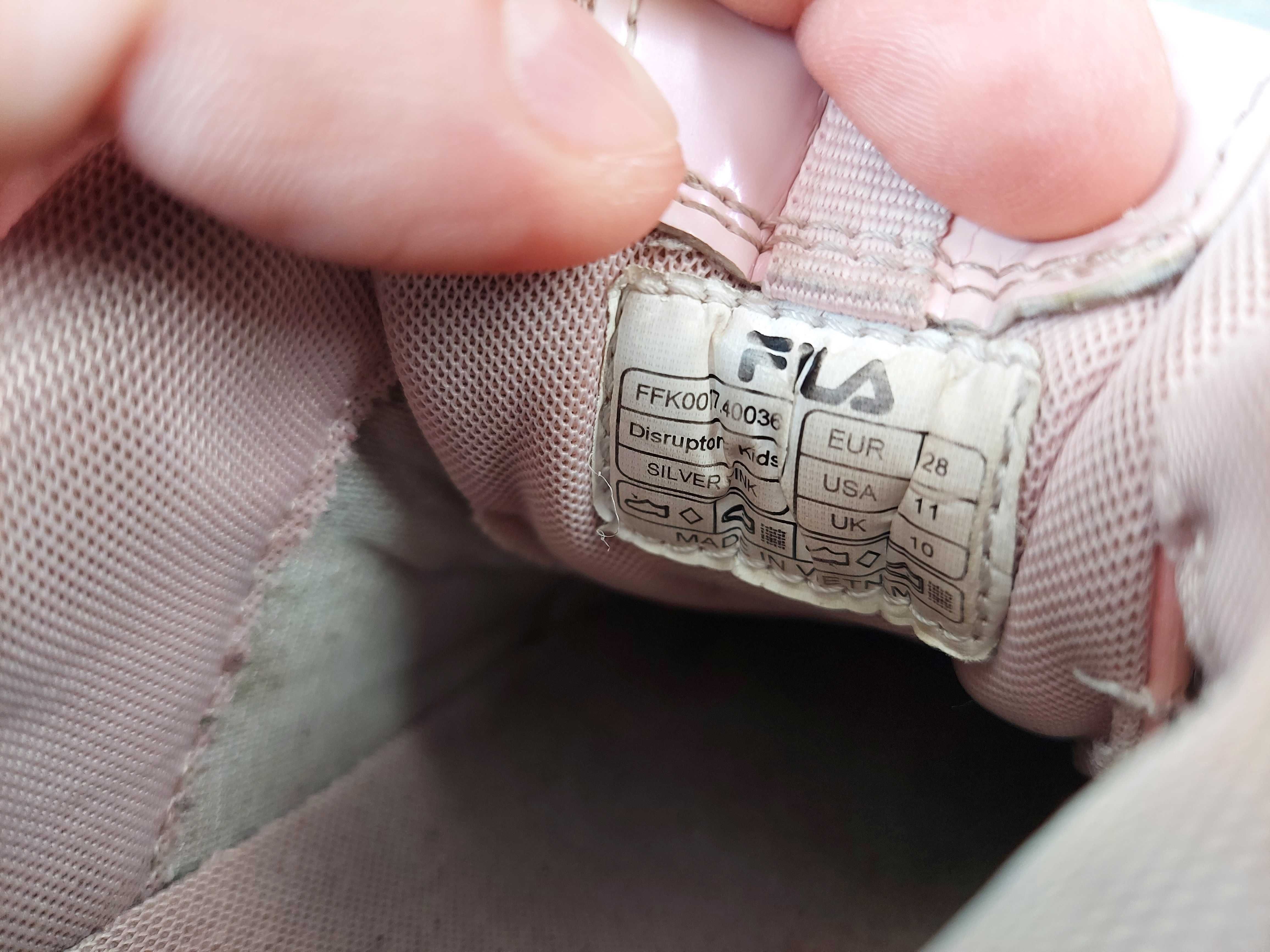 Fila Disruptor A Low Kids r.28 Dziecięce Sneakersy Różowe