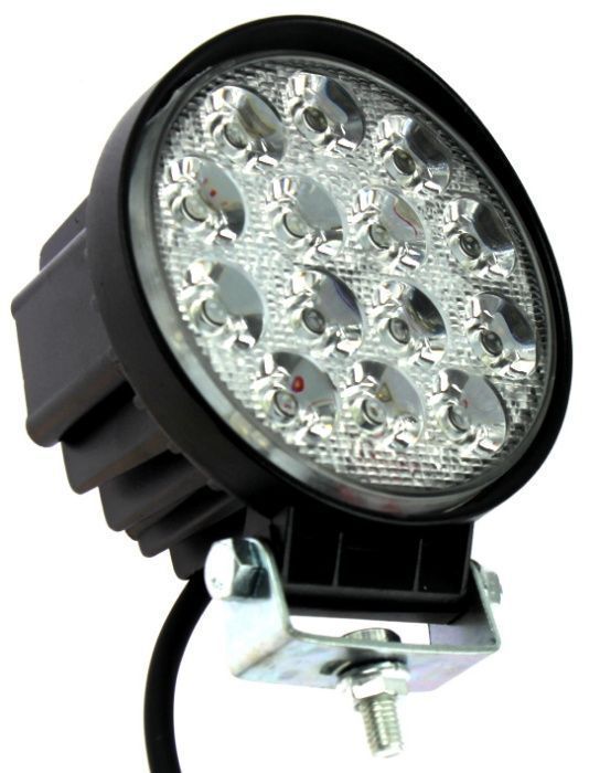 Lampa robocza 14 LED 42W okrągła 12/24V Gruba