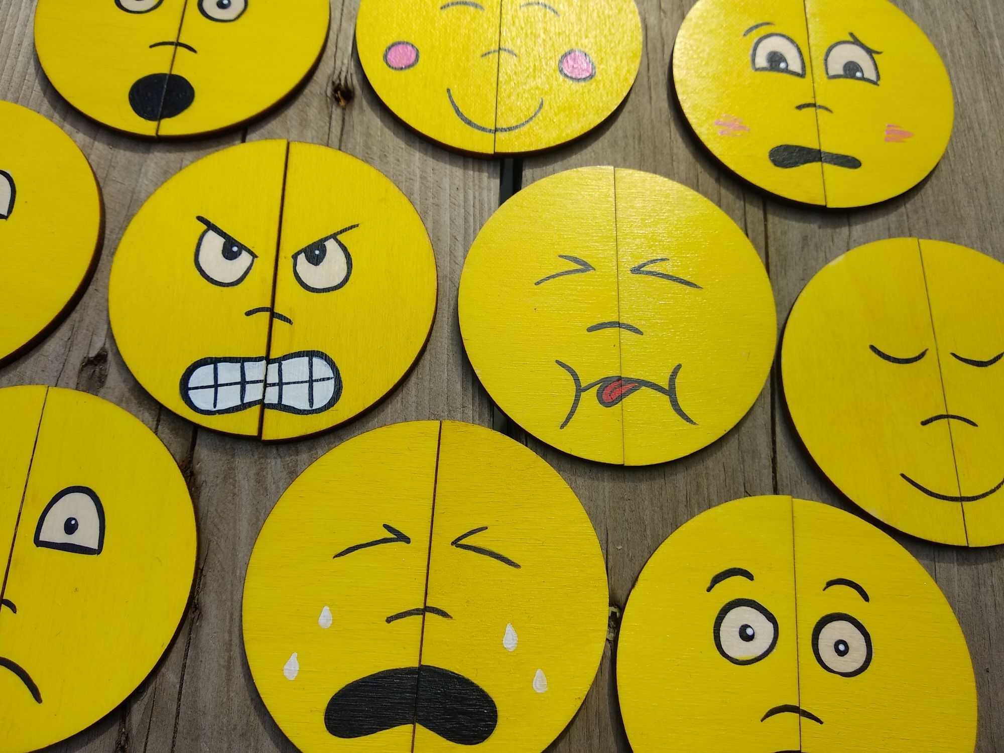 Puzzle emocje, TUS, terapia, pomoce dydaktyczne,