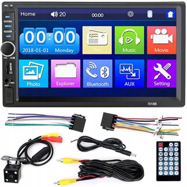 QIKtech Radio Samochodowe Bluetooth 2DIN 7" Dotykowe Polskie Menu