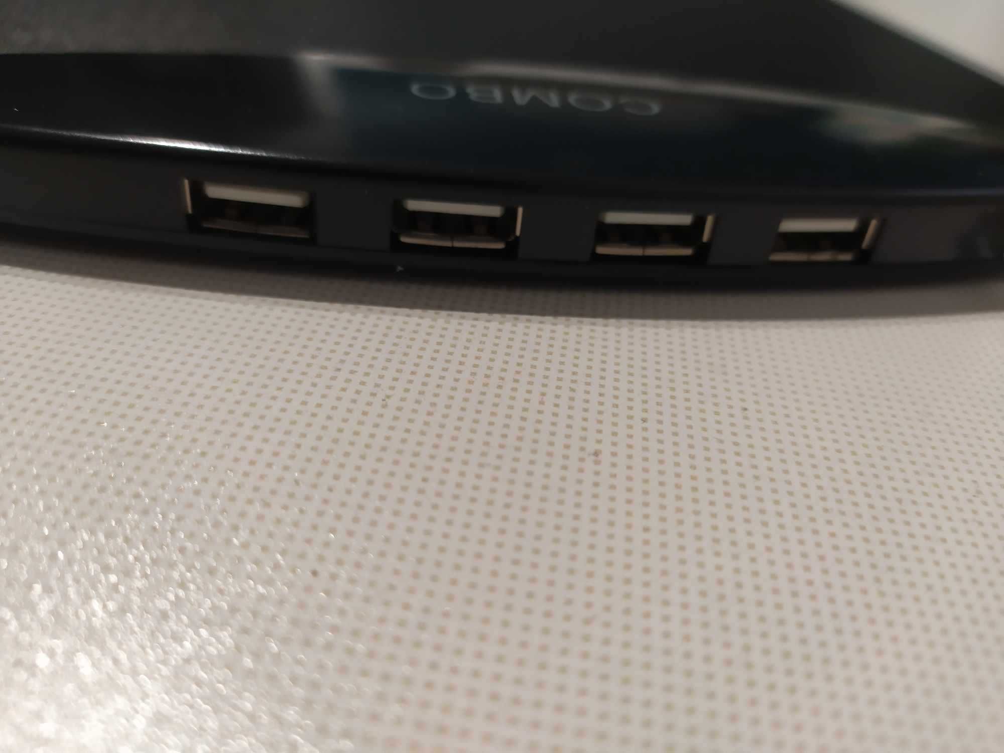 Podświetlana Podkładka pod myszkę LED z rozdzielaczem USB
