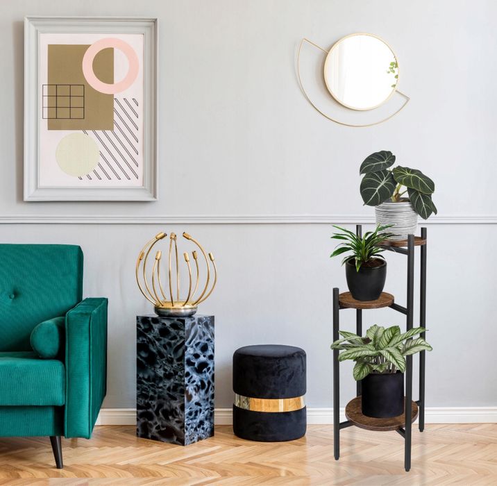 Stylowy kwietnik metalowy stojący 80 cm – idealny do każdego wnętrza!