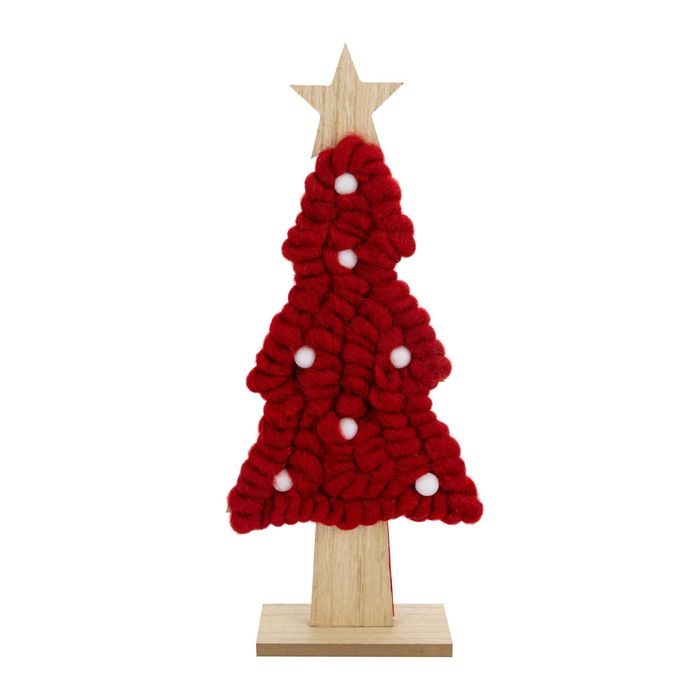 Choinka dekoracyjna LED drewniana 40 cm DEKORACJA OZDOBA BOŻE NARODZEN