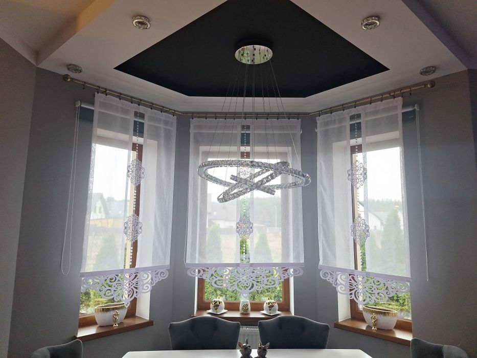 Firanka panel ażur glamour biała 100 x 155