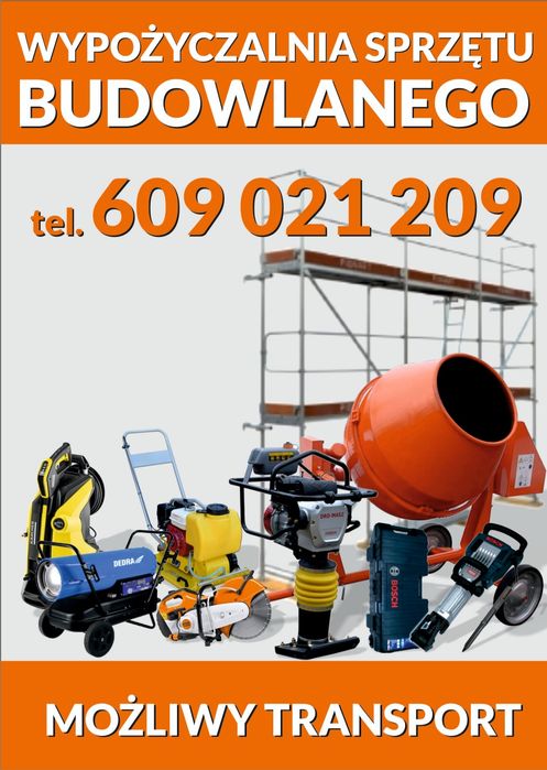 Wypożyczalnia sprzętu budowlanego, osuszacz, nagrzewnica