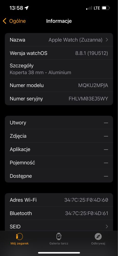 Zegarek apple watch series 3