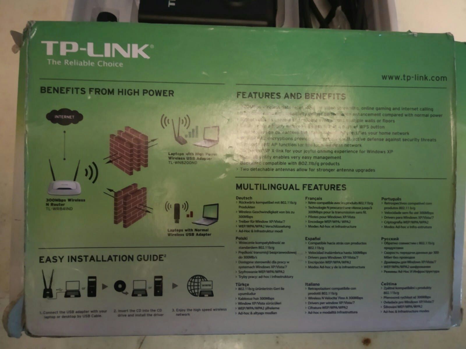 Adaptador TP-LINK High Power Wireless USB 300Mbps