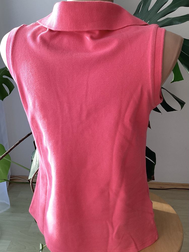 Bluzka damska typu polo różowa
