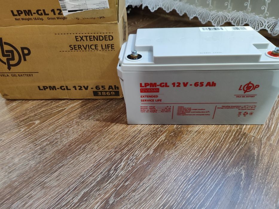 Акумулятор для ДБЖ LogicPower LPM-GL 12-65 AH (3869) б/в