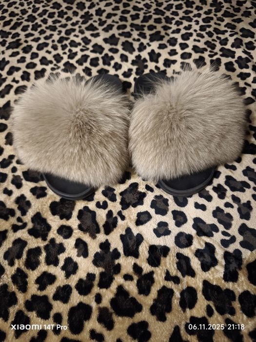 Шльопанці натуральне хутро