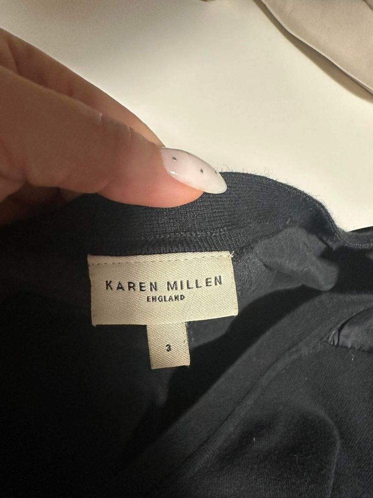Czarny sweterek kardigan na guziczki Karen Millen