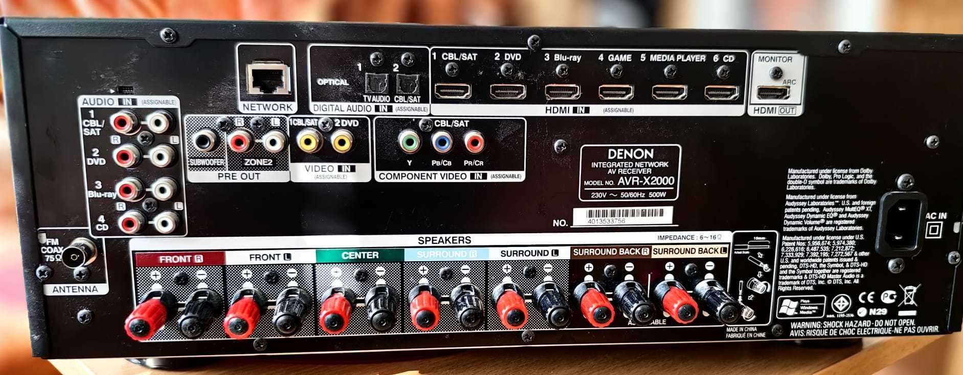 Amplituner kina domowego Denon AVR X2000