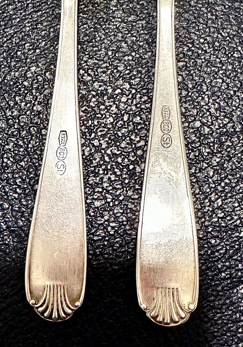 Вилка і ложка Christofle, 19 век. Франция. Серебро. Антиквариат.