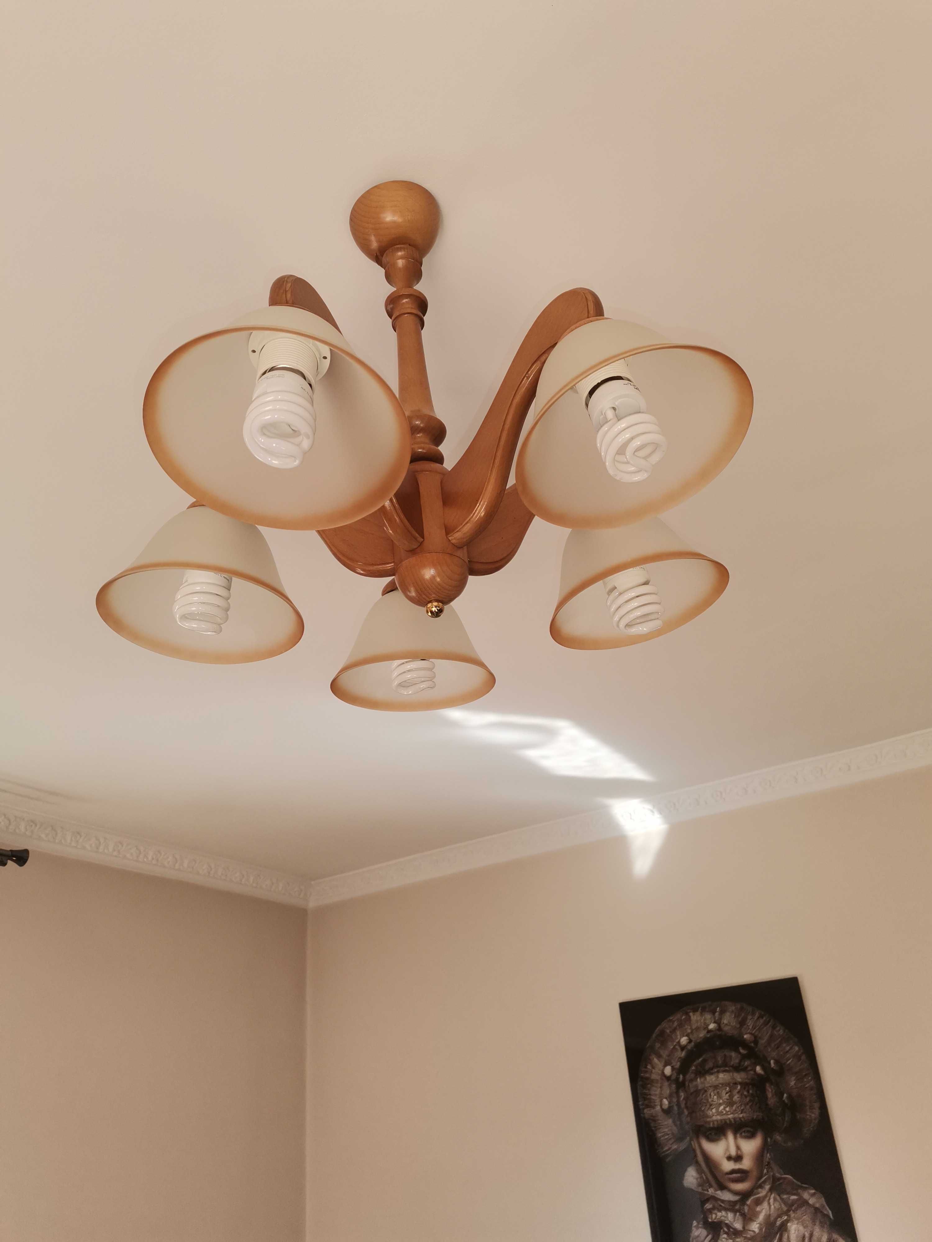 Lampa sufitowa 5 kloszy