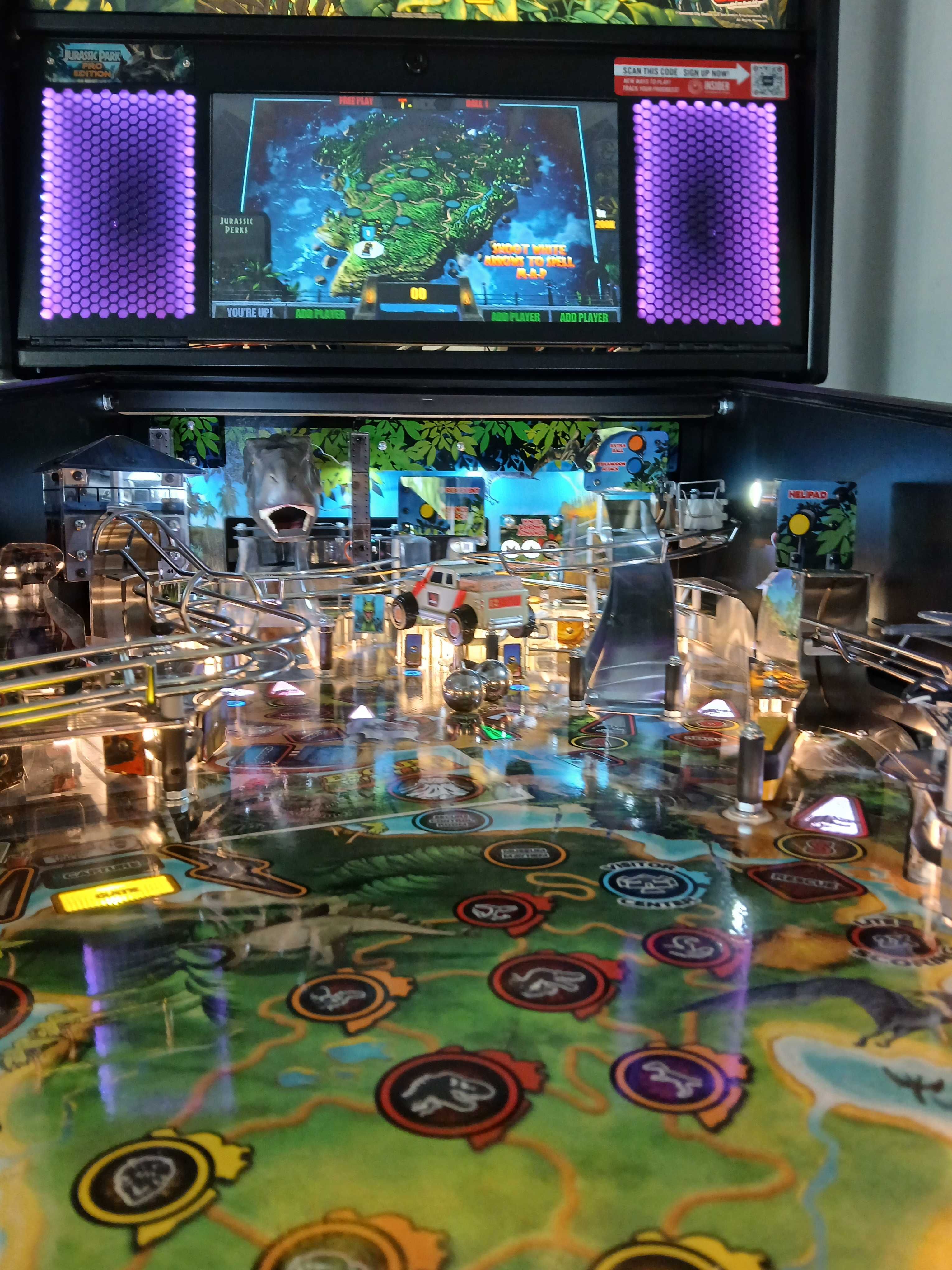Flipper Fliper Pinball Jurassic Park Pro Jak Nowy