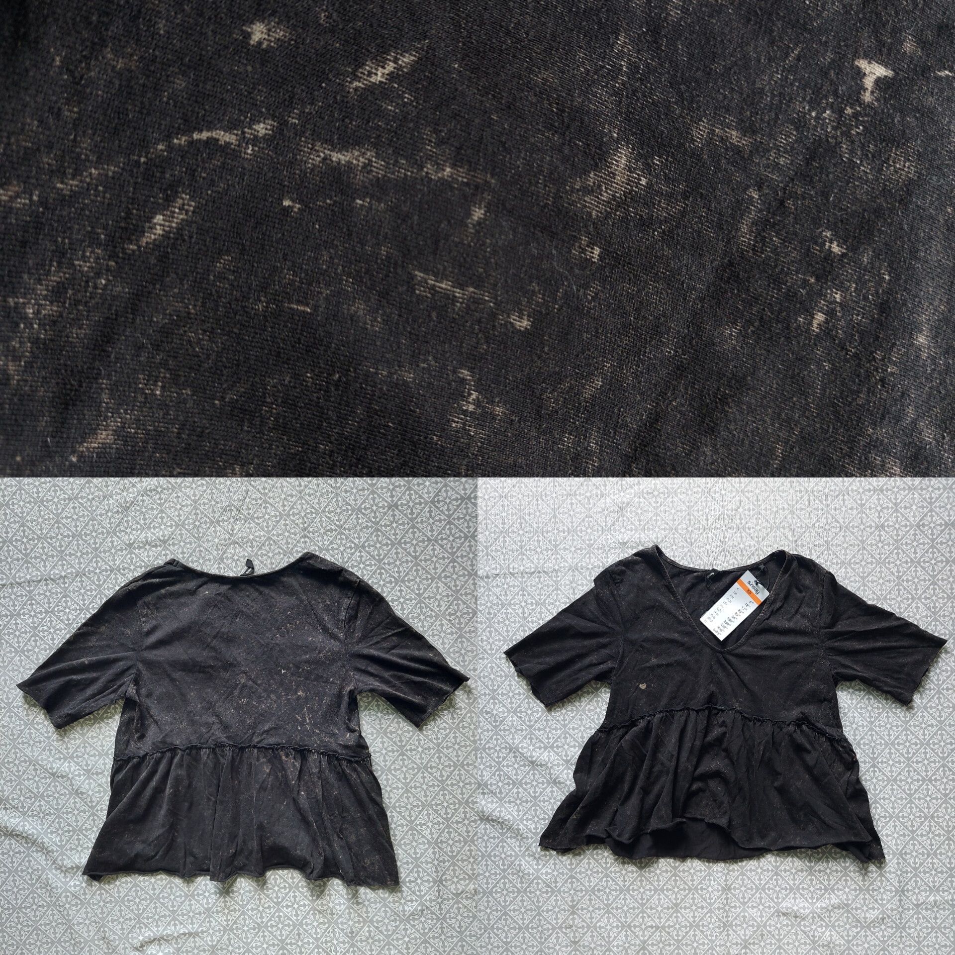 Zestaw paka XS bluzki bluzy top sukienka czarne kremowe bordowe