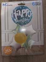 Zestaw balonów Happy Birthday (6 sztuk)