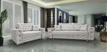 Komplet GLAMOUR –MILTON– sofa rozkładana 3os + 2os
