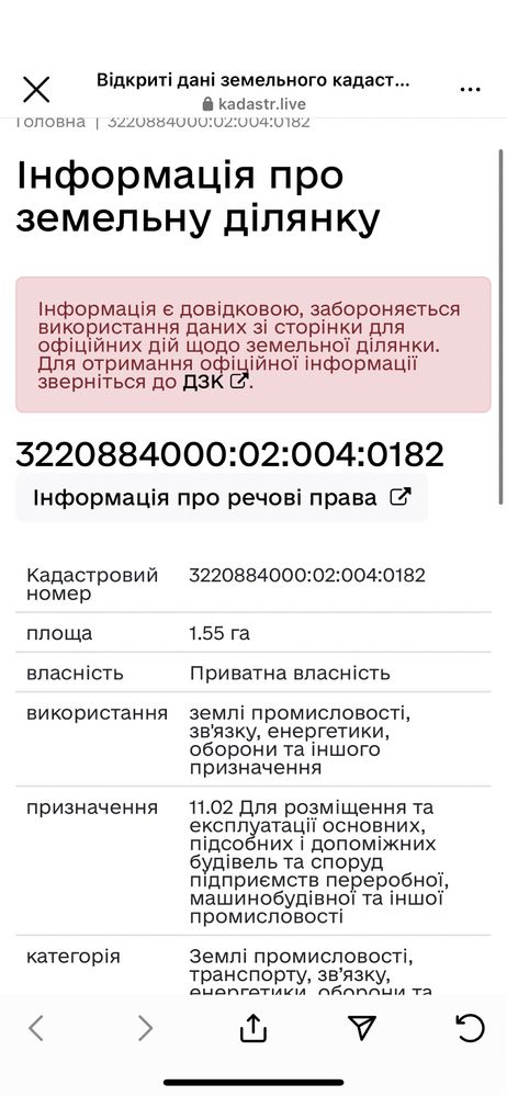 Фасадна земля 1.5гектари комерційного  призначення оружна Борисполя